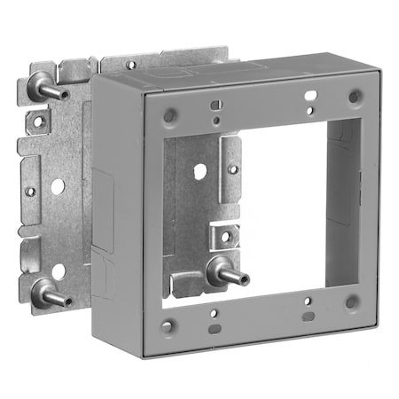 Hubbell Wiring Device-Kellems Metal Raceway, 2-Gang Device Box, HBL2000 Series, Gray HBL20482GY